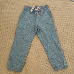 J. Crew Crwecuts girls smocked pant in railroad stripe